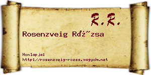 Rosenzveig Rózsa névjegykártya